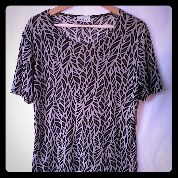 jaipur Tops - Jaipur Short Sleeve Top Grays Black Medium